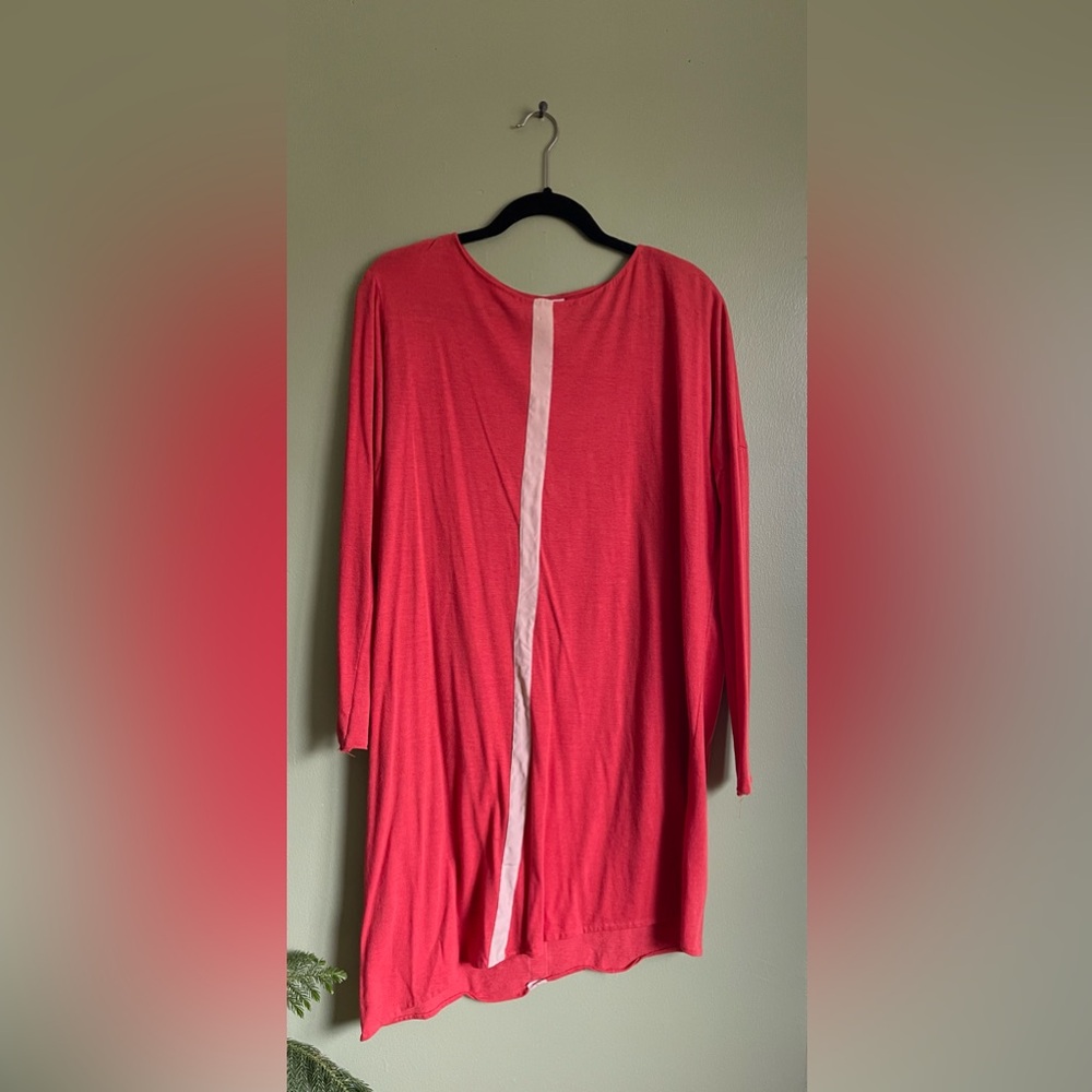 Anagram Asymmetrical Modern Long Sleeve Knit Dress